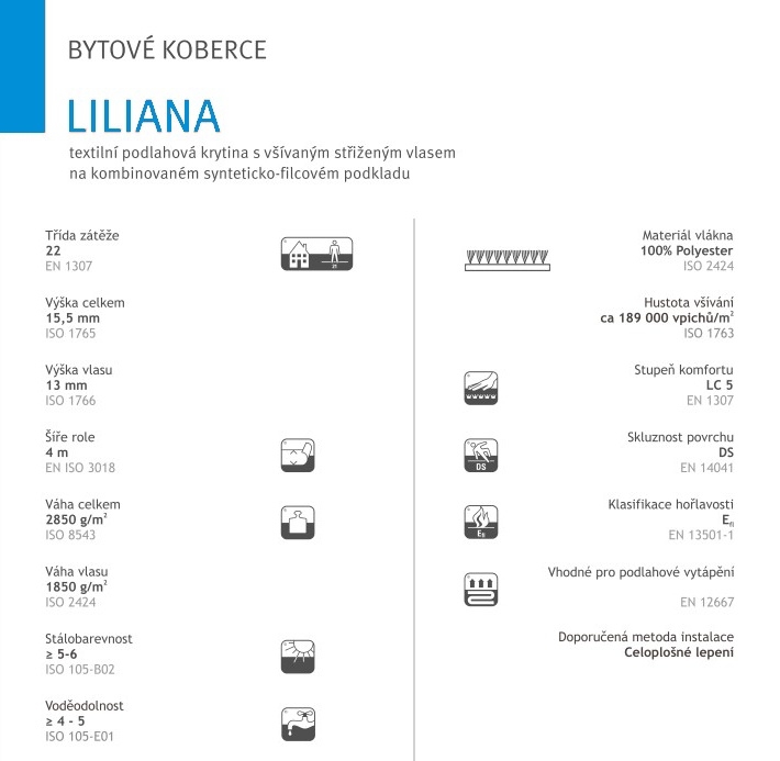 Metrážový koberec LILIANA 7675 šíře 4m hnědá