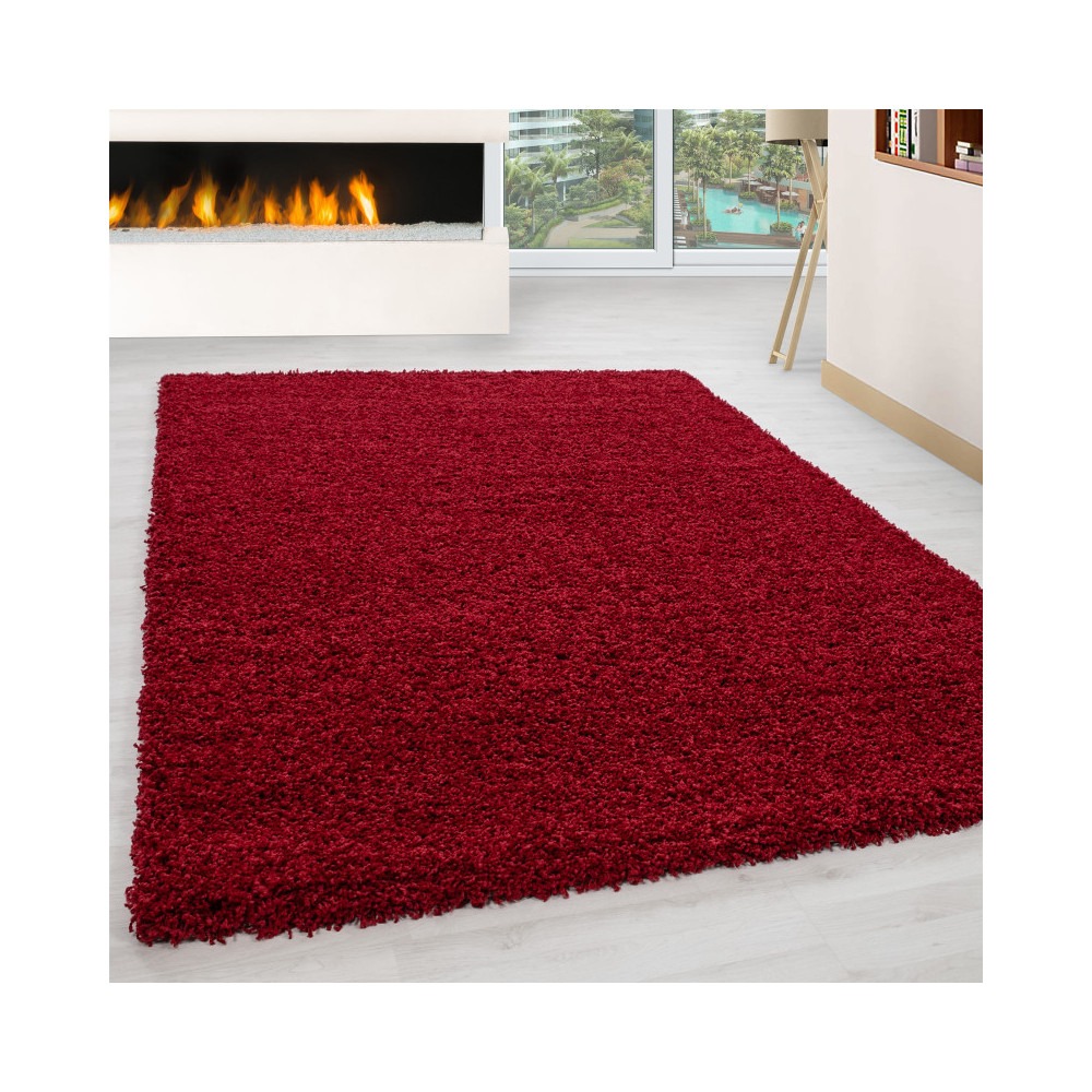 Ayyildiz Hali Kusový koberec Life Shaggy 1500 kruh 80cmRed 