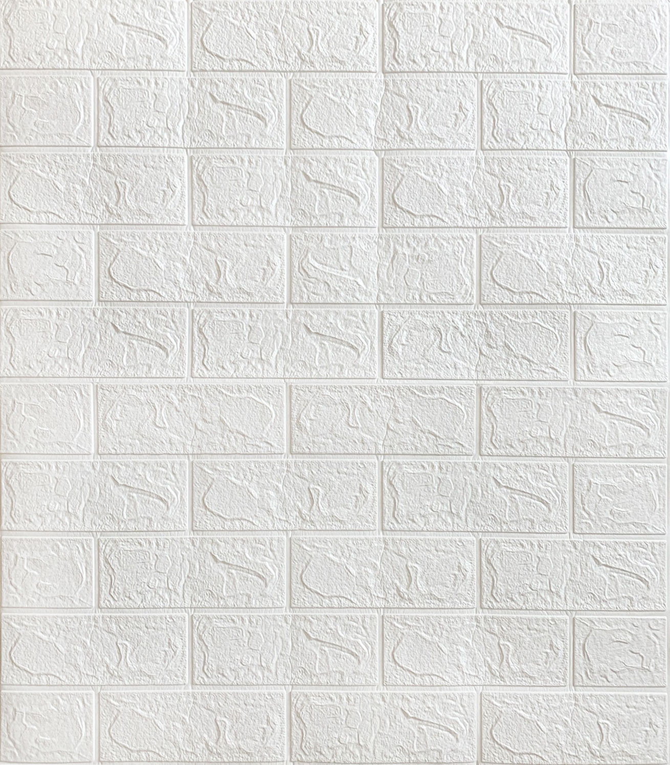 3D obklad pěnový Cihla bílá (770x700mm) samolepící