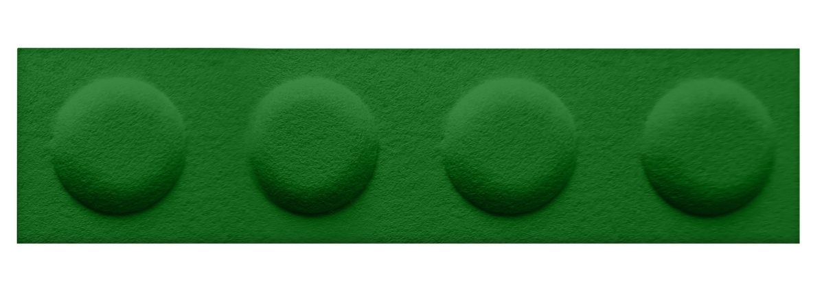 Filcový obklad Stavebnicové kostky 15x60cm Tmavě zelená