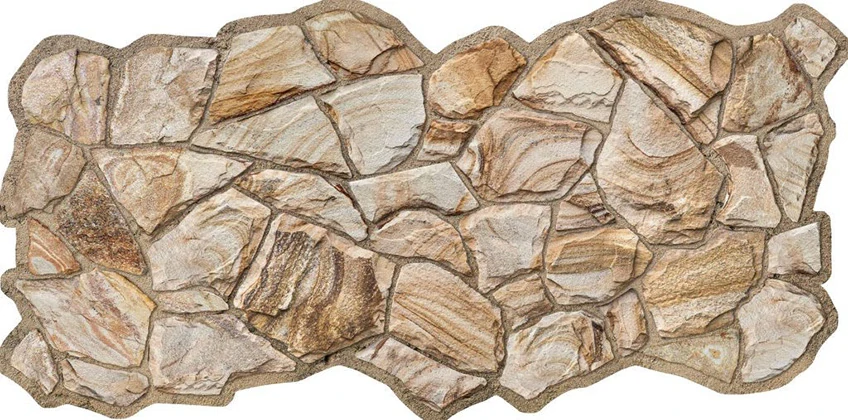 3D obkladový omyvatelný panel PVC Pískovec medový (980 х 480 mm)