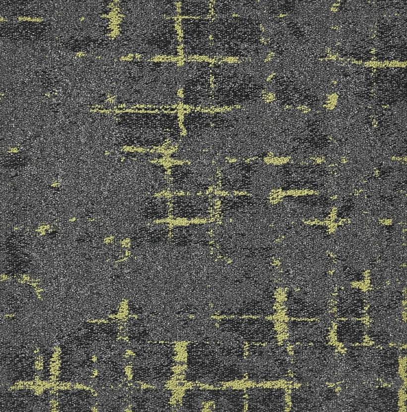 Belgotex kobercové čtverce Macro 92 šedo-zelený