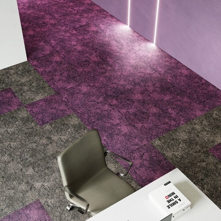 Contour kobercové čtverce Perspective 478 fialová