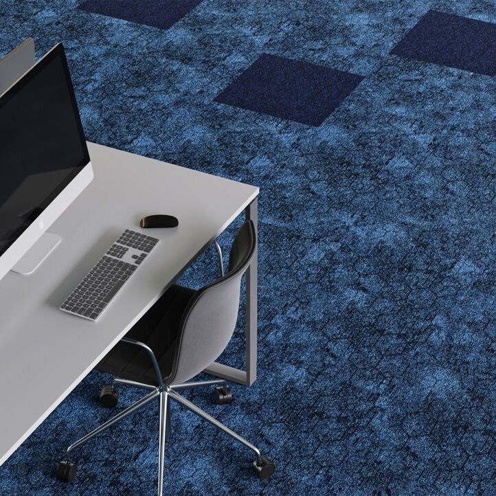 Contour kobercové čtverce Perspective 575 modrá