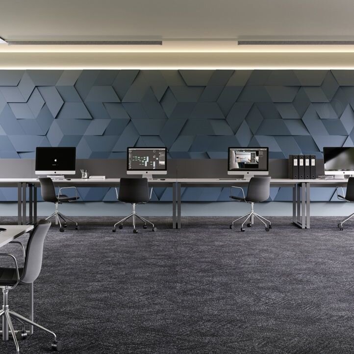 Contour kobercové čtverce VIEW 989 černá