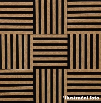 Lamelový obklad 50x50cm Dub Wotan