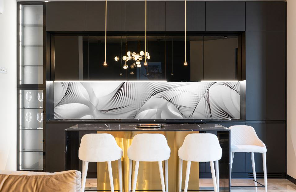 Kuchyňský panel ABS plast Illusion of shape 3000x600mm 1,5mm