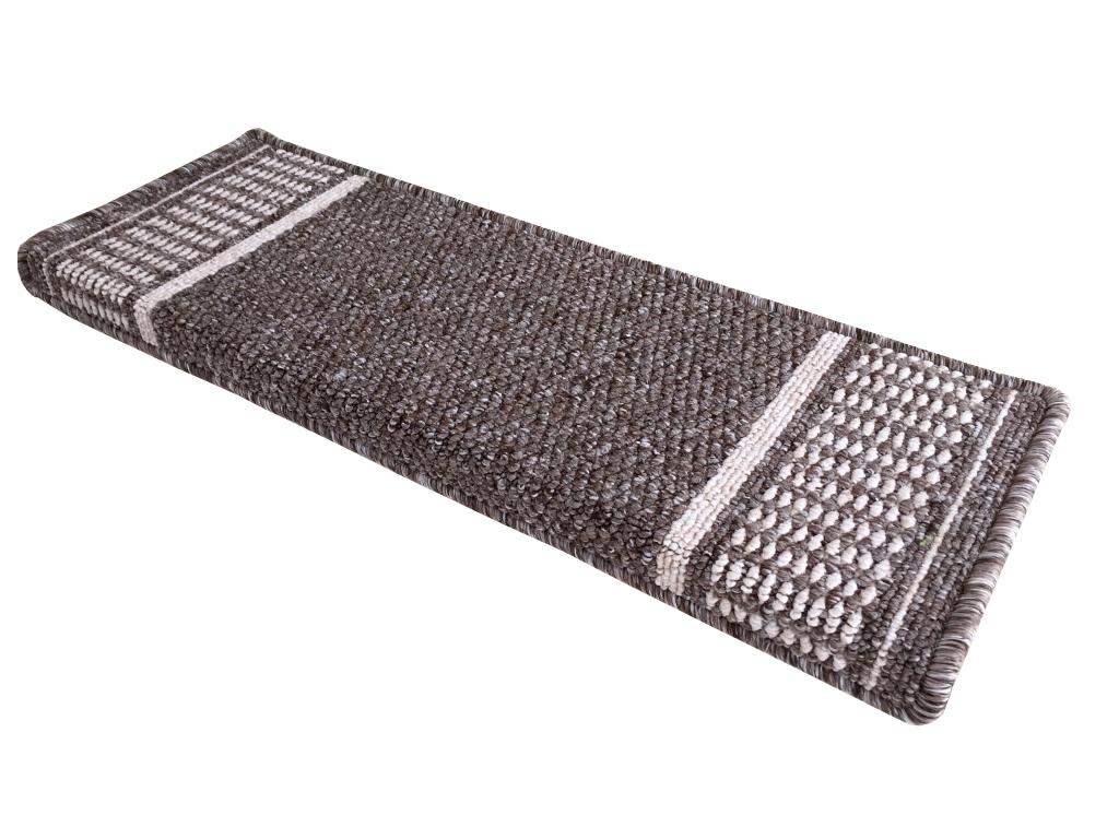 Nášlap na schody Promenade obdelník 24x65cm hnědý