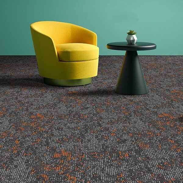 Pevanha kobercové čtverce Cloud 9671 šedá-oranžová