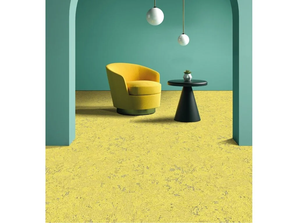 Pevanha kobercové čtverce Cloud 9633 žlutá