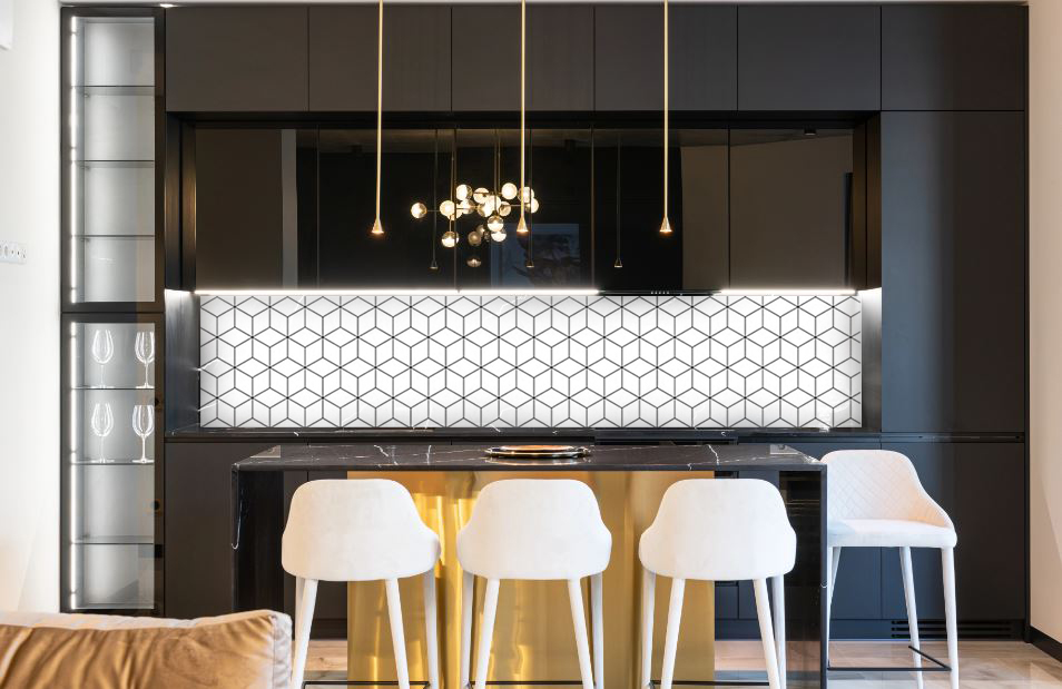 Kuchyňský panel ABS plast Cubic Proportion 2 3000x600mm 1,5mm