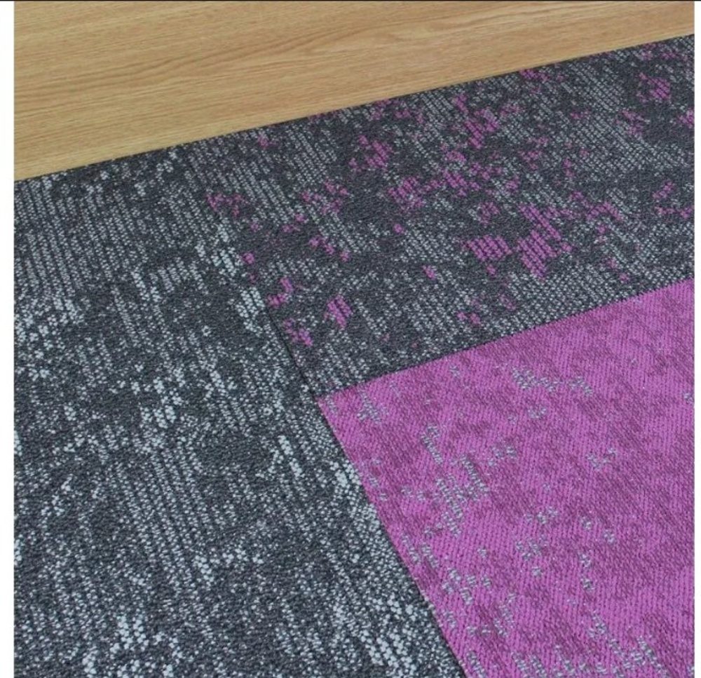 Pevanha kobercové čtverce Cloud 9678 šedá-fialová