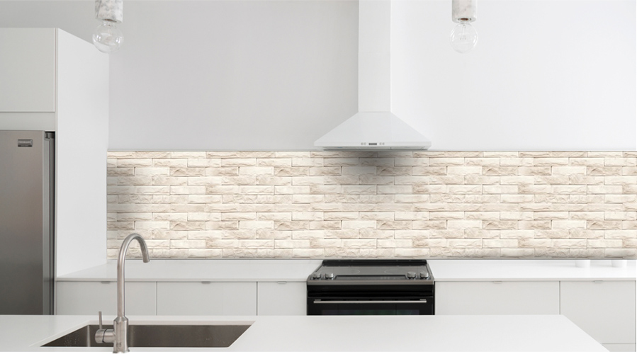 Kuchyňský panel ABS plast Sand-beige brick 3000x600mm 1,5mm