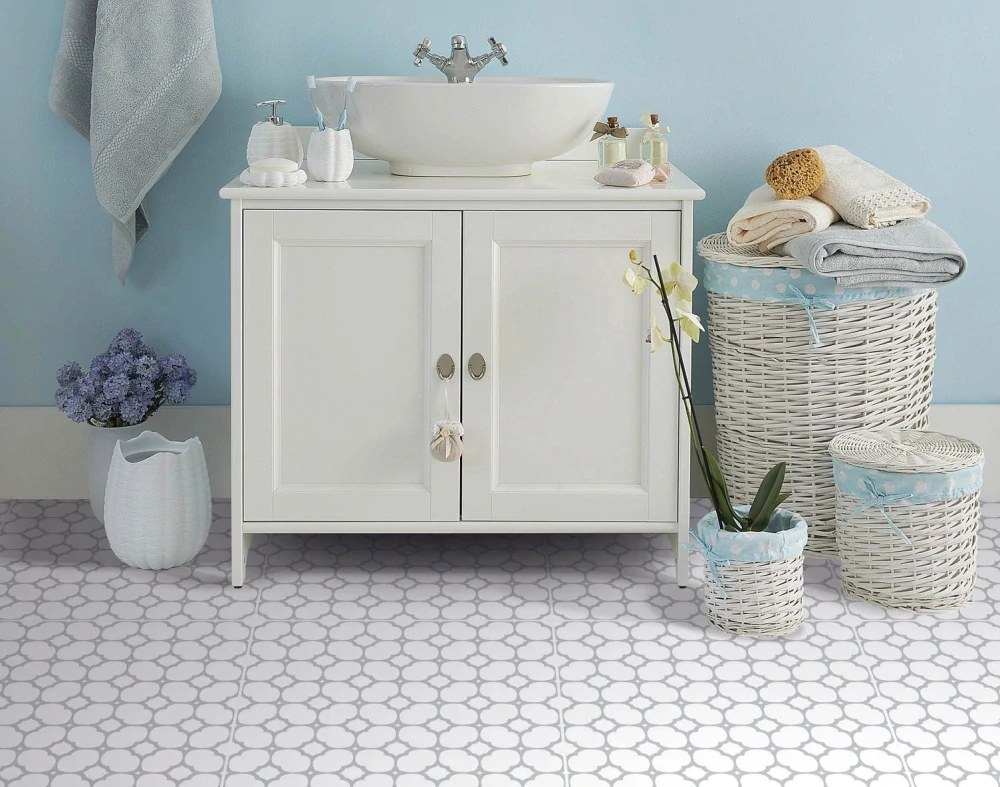 Vinylový samolepící čtverec Bloomy Grid 30,5x30,5cm