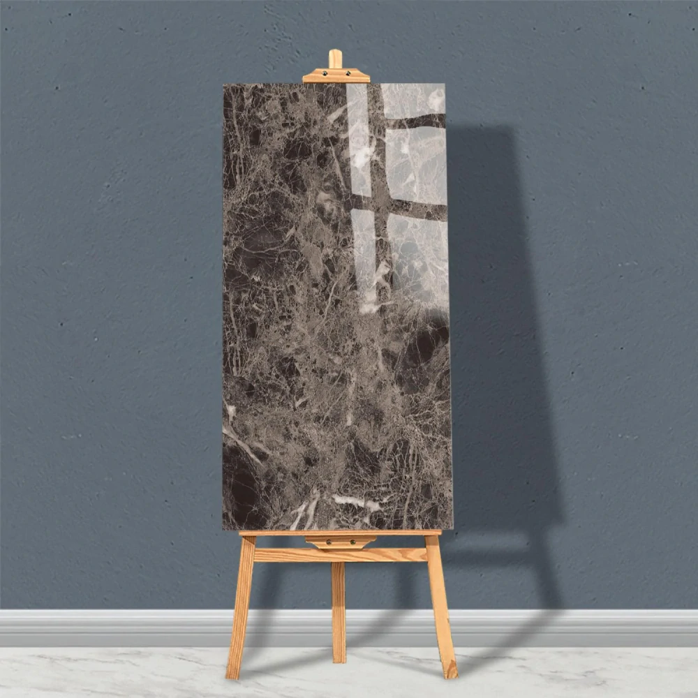 PVC panel dlaždice PBM-06 Mramor černo-šedý (60x30cm) samolepící 