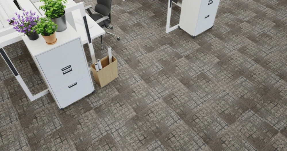 Belgotex kobercové čtverce Macro 96 šedá