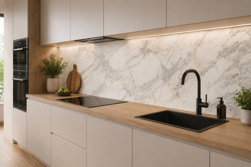 Kuchyňský obkladový panel ABS plast Arabescato Marble 3000x600mm 1,50mm