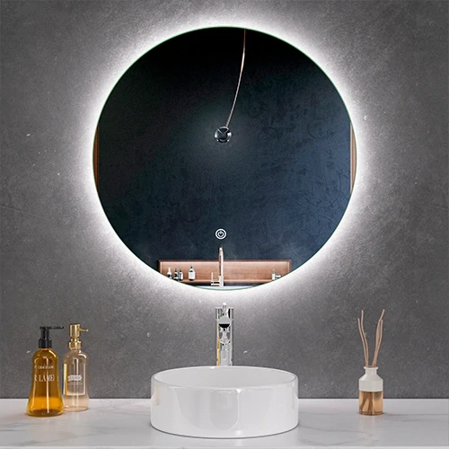 LED koupelnové zrcadlo VISIONAL MAYA Ø 60 cm, 4000 K, Anti-Fog, IP44