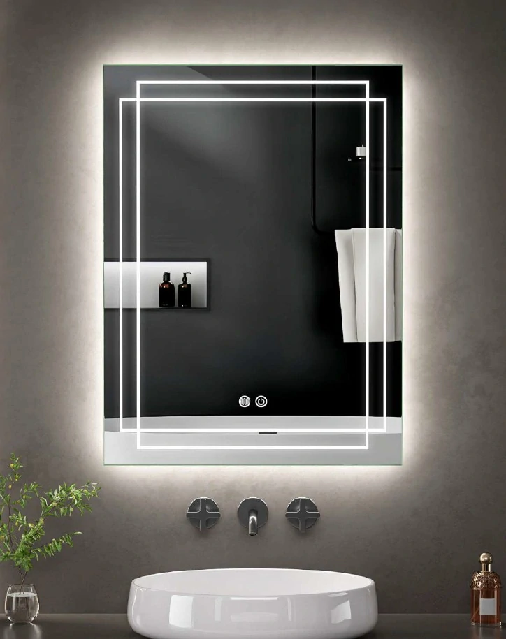 ED koupelnové zrcadlo VISIONAL INCANTO 80×60cm 2700–6500K stmívání Anti-Fog IP44