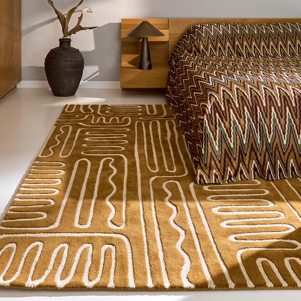 Kusový koberec Harlequin Hollow Tan 141103 – 140x200cm vlněný, hnědý