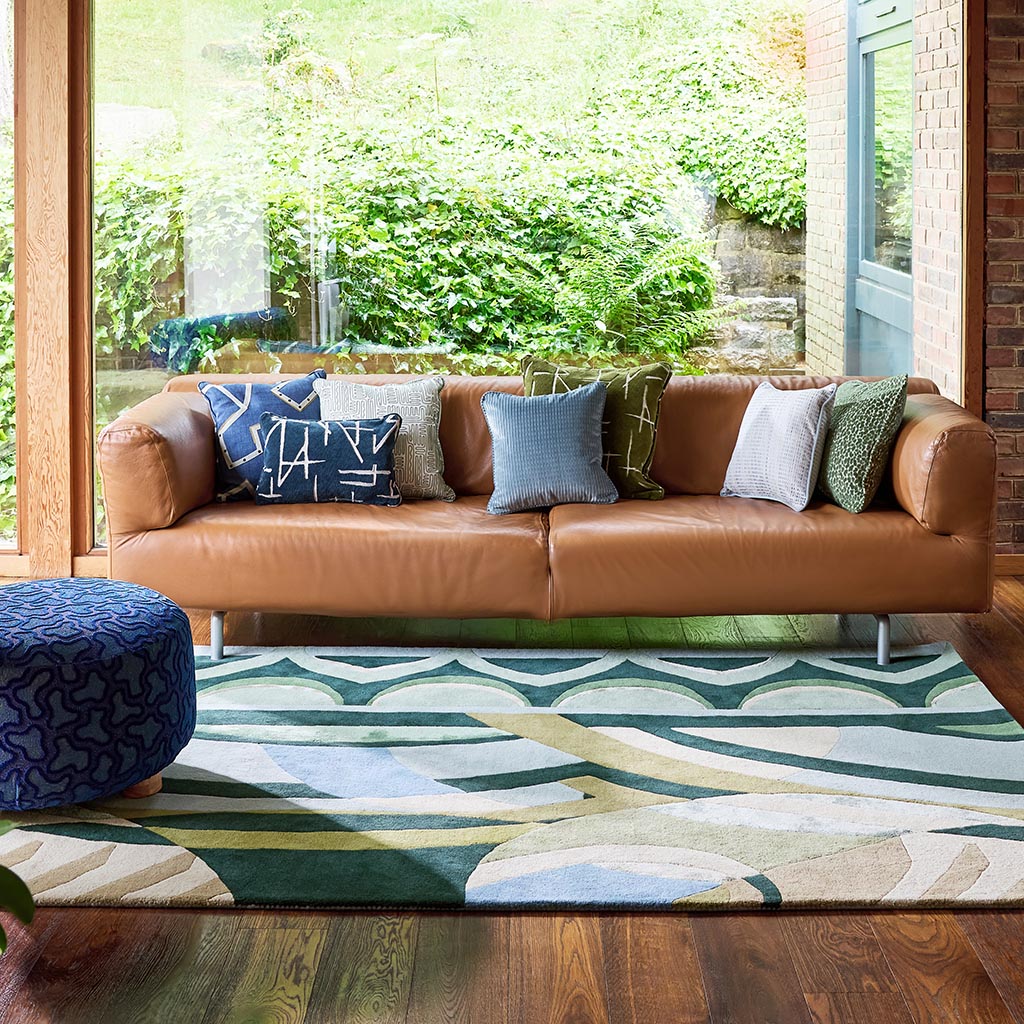 Kusový koberec Harlequin Atelier Lagoon 140807 – 170x240cm vlněný, zeleno-modrý