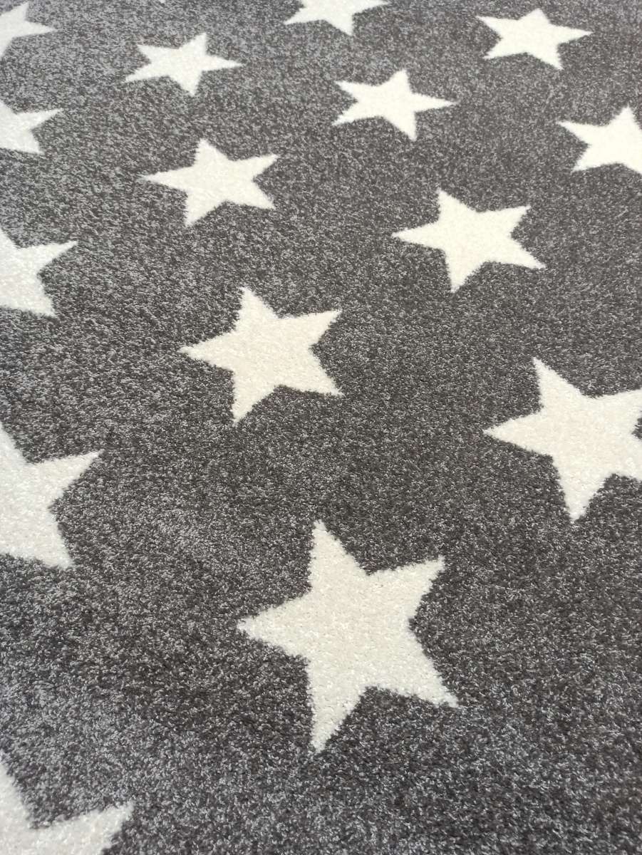 Weltom kusový koberec Silver Hvězdy 9423/15 šedý
