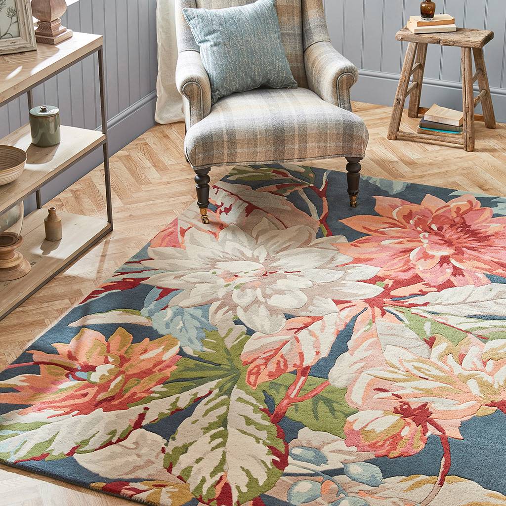 Sanderson Dahlia&Rosehip Teal 50608 250x350cm