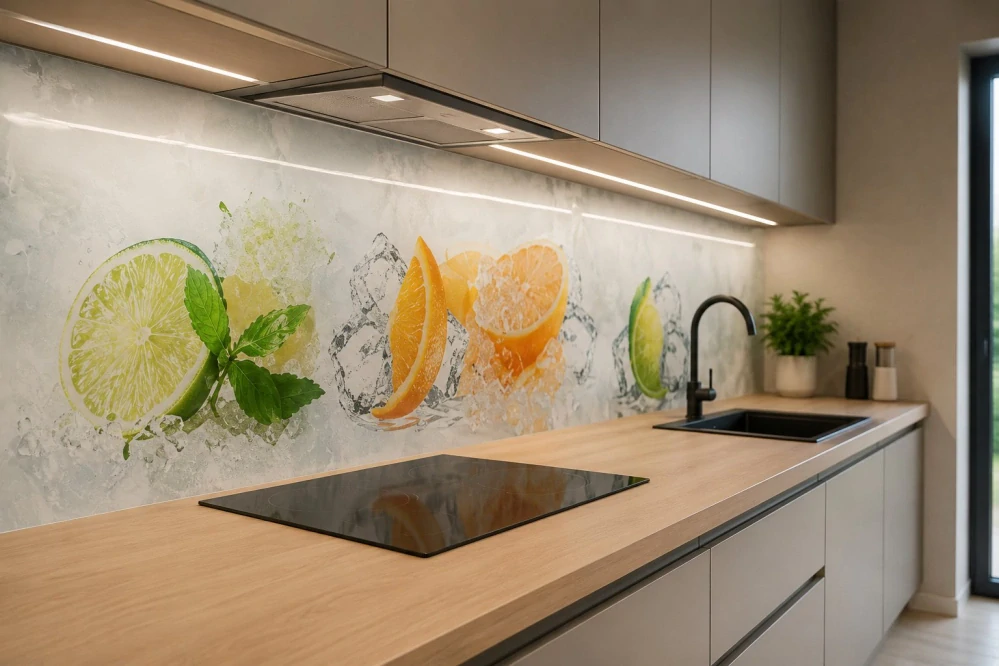 Kuchyňský obkladový panel ABS plast Čerstvé Citrusy 3000x600mm 1,50mm