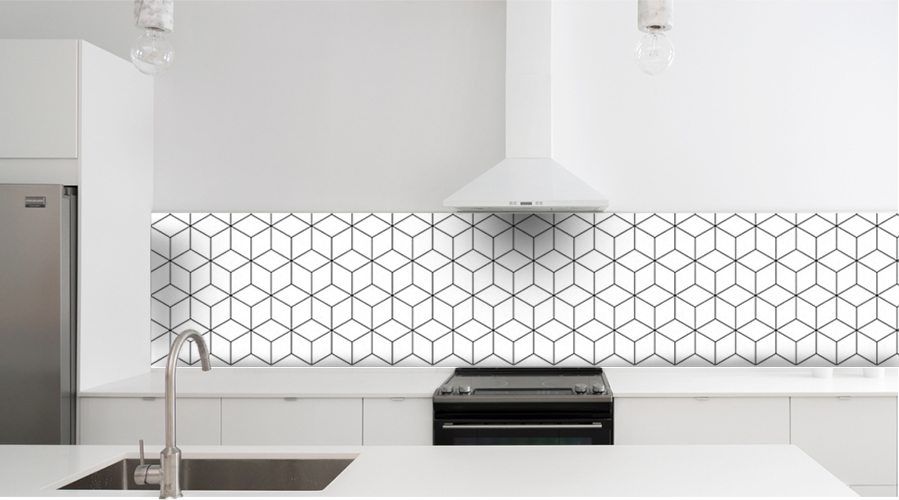 Kuchyňský panel ABS plast Cubic Proportion 2 3000x600mm 1,5mm