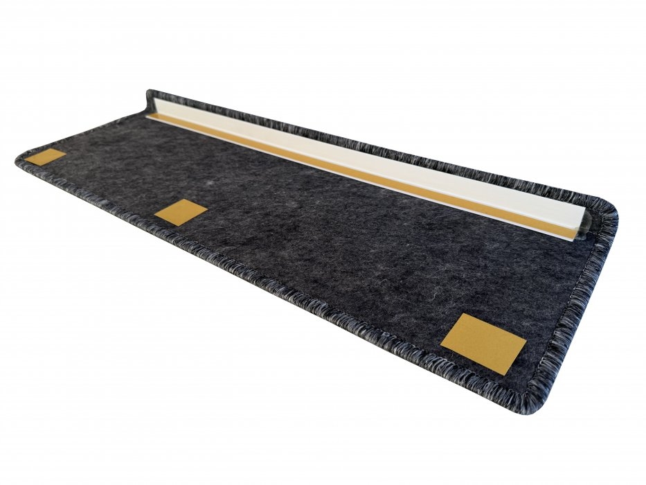 Nášlap na schody Gandia obdelník 25x80cm šedý