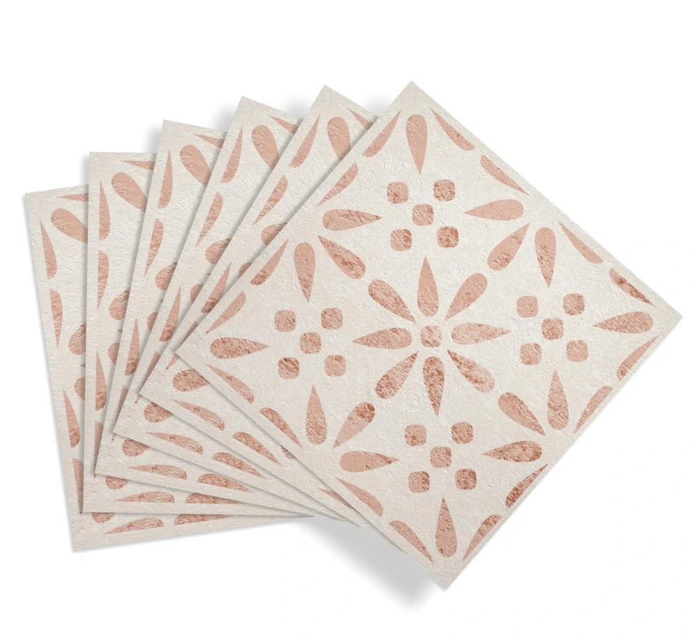 Vinylový samolepící čtverec Vintage Flowers 30,5x30,5cm