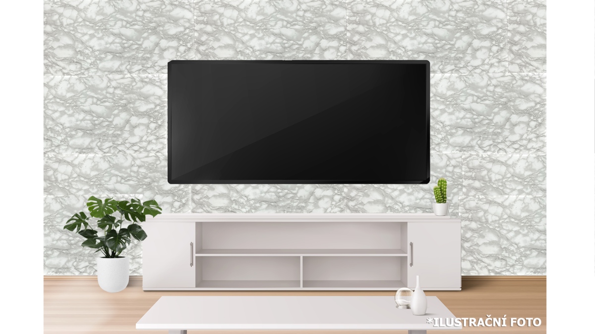 Polystyrénový obklad Mramor 100 bílý XL 100x50cm