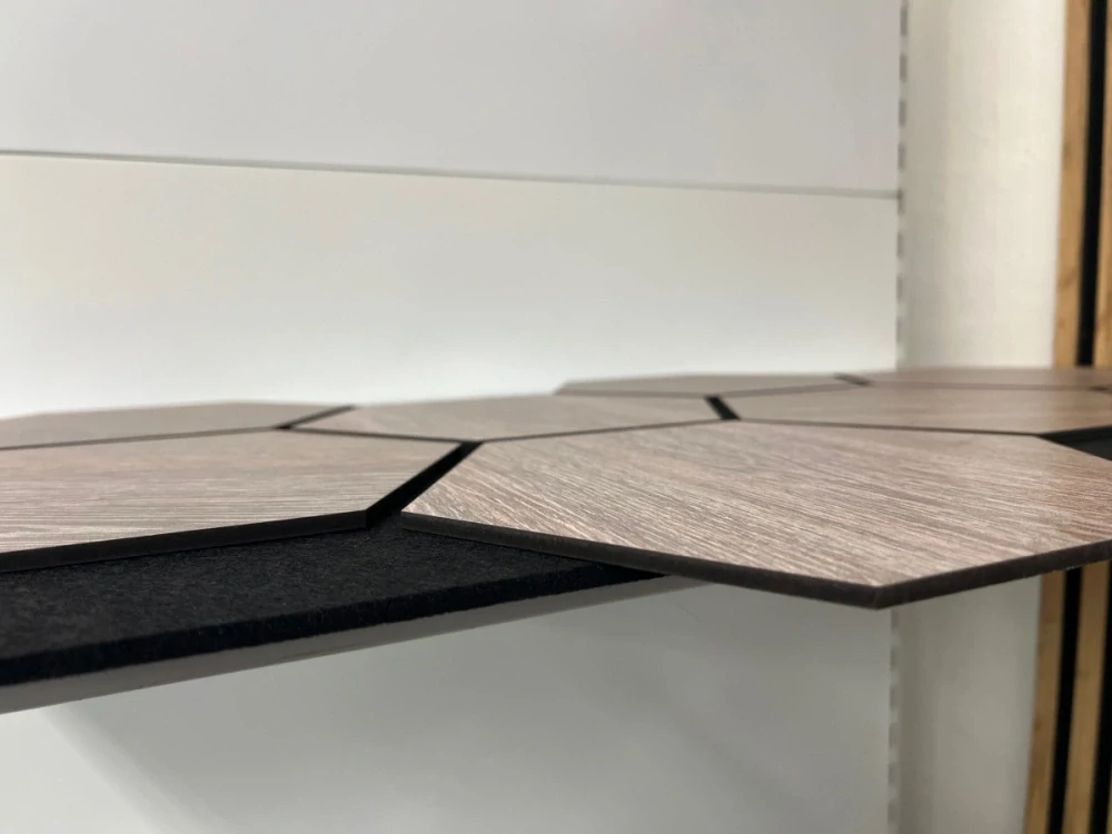 Akustický panel Hexagon SLAN-604 872x579x10mm šedý