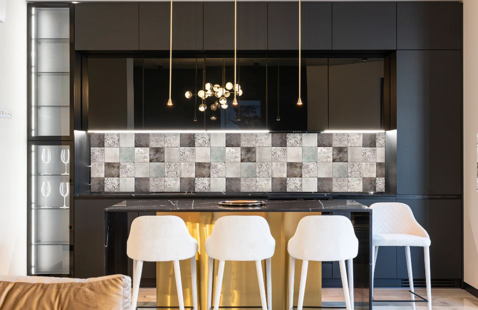 Kuchyňský panel ABS plast Lisabonské dlaždice 3000x600mm 1,5mm