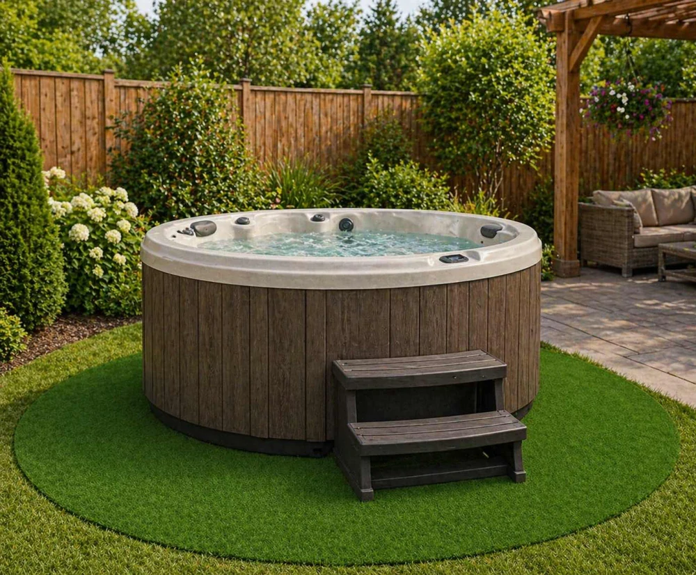 Koberec umělá tráva Sporting s nopy kruh 200cm pod bazén