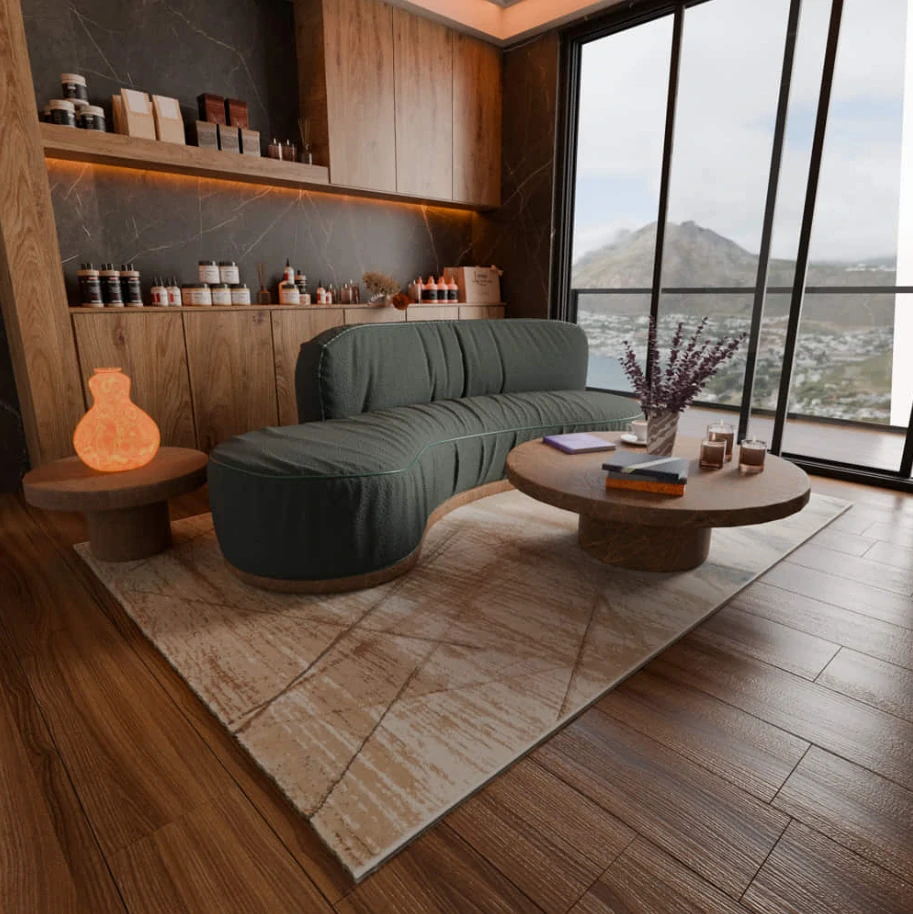 kusový koberec Gava 32THW 80x150cm béžovo-šedý