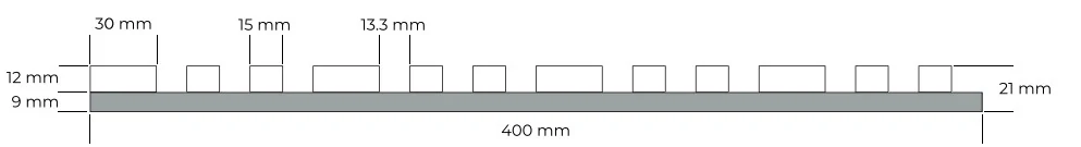 Lamelový obklad akustický Barcode Přírodní Topol 270x40cm