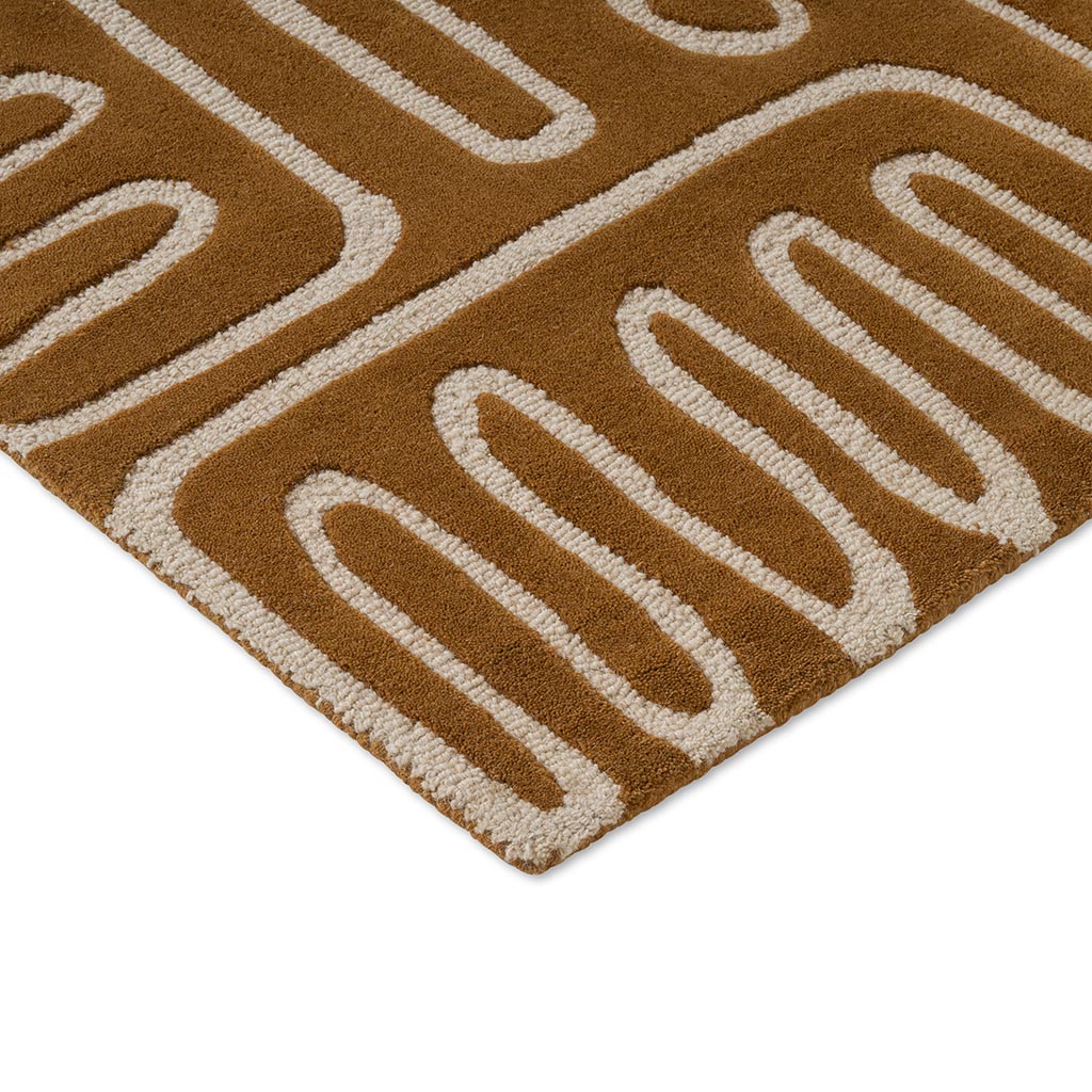 Kusový koberec Harlequin Hollow Tan 141103 – 140x200cm vlněný, hnědý