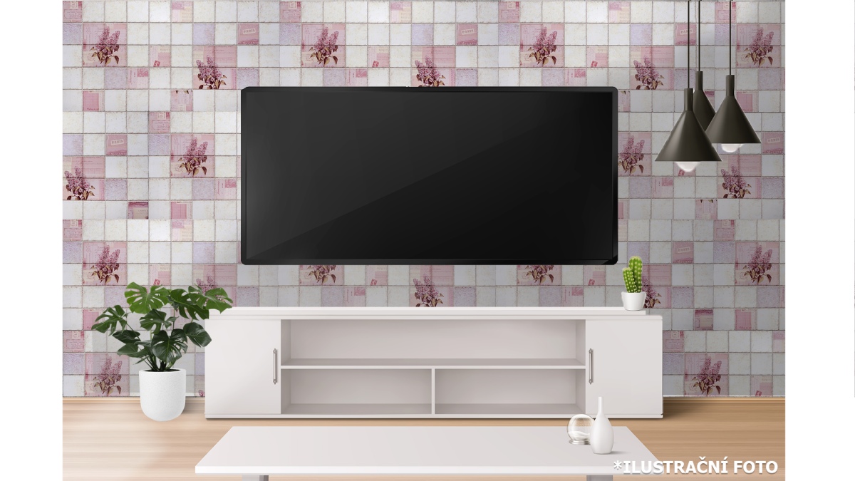 3D obkladový omyvatelný panel PVC Šeřík (964x484 mm)