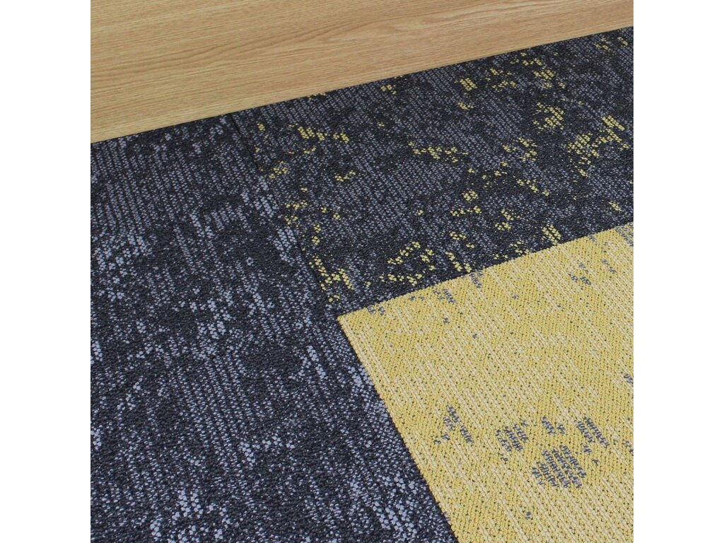 Pevanha kobercové čtverce Cloud 9633 žlutá