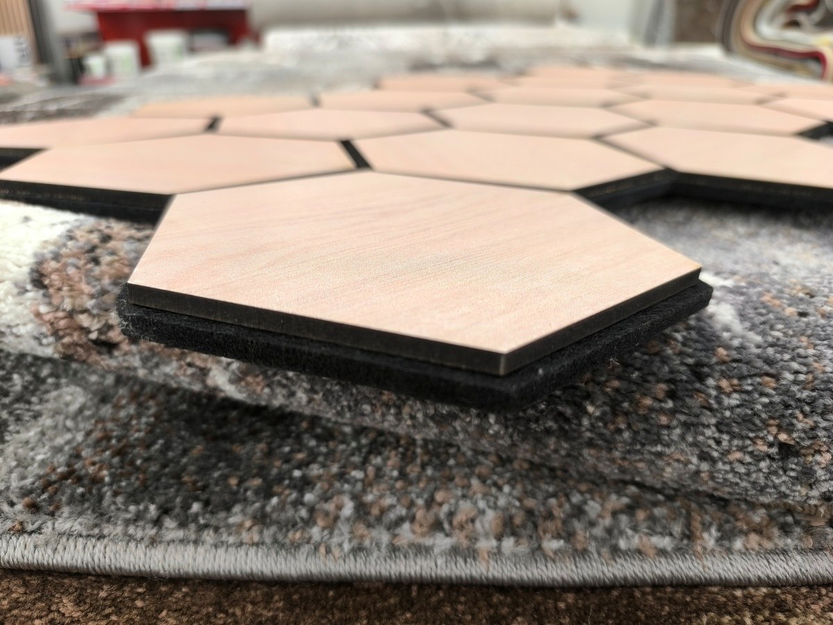 Akustický panel Hexagon SLAN-601 872x579x10mm Bříza