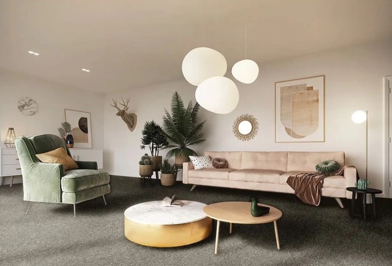 Associated Weavers bytový koberec Nero 47 šíře 4m šedo hnědá