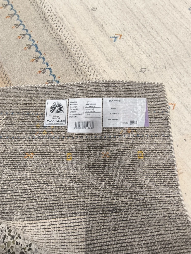 Ručně tkaný vlněný koberec Traditionell Harvey 240x340cm – severský vzor 100% střižní vlna