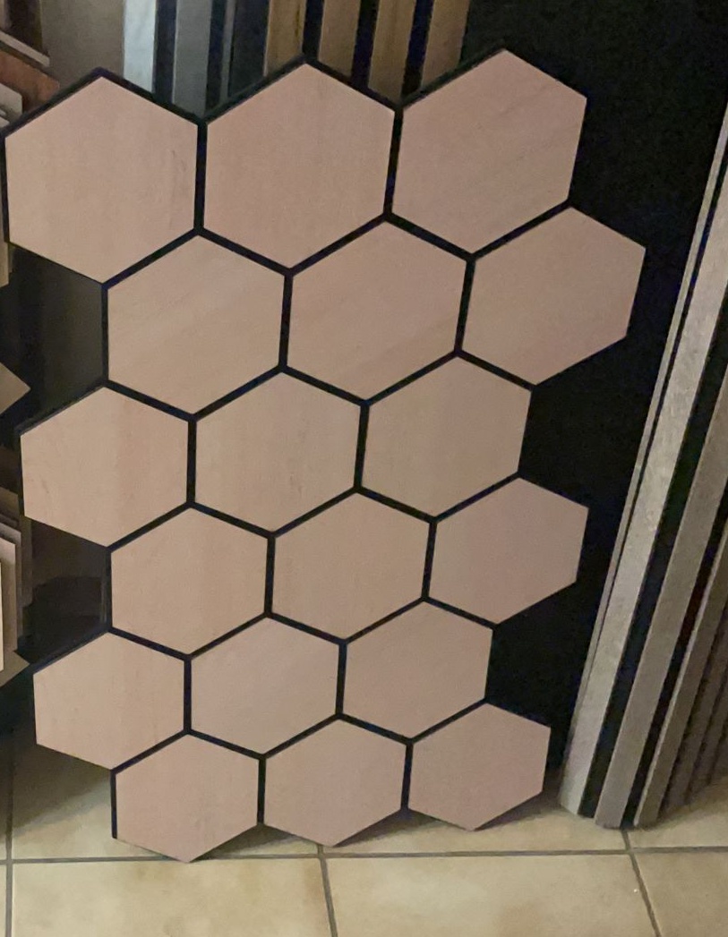 Akustický panel Hexagon SLAN-601 872x579x10mm Bříza