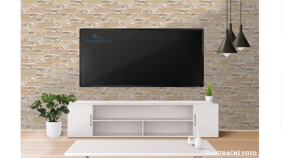 3D obkladový omyvatelný 3D panel PVC Cihla obkladová (490 x 980 mm)