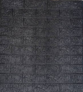 3D obklad pěnový Cihla černá (770x700mm) samolepící