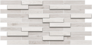 3D omyvatelný panel PVC Parkety bělené šedé (480 х 980 mm)