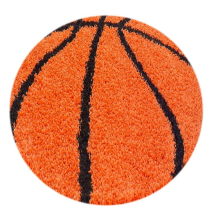 Koberec Shaggy Basketbalový míč kruh