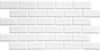 3D obkladový omyvatelný panel PVC Cihla bílá (966 x 484 mm)