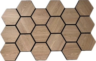 Akustický panel Hexagon SLAN-601 872x579x10mm Bříza